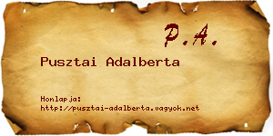 Pusztai Adalberta névjegykártya